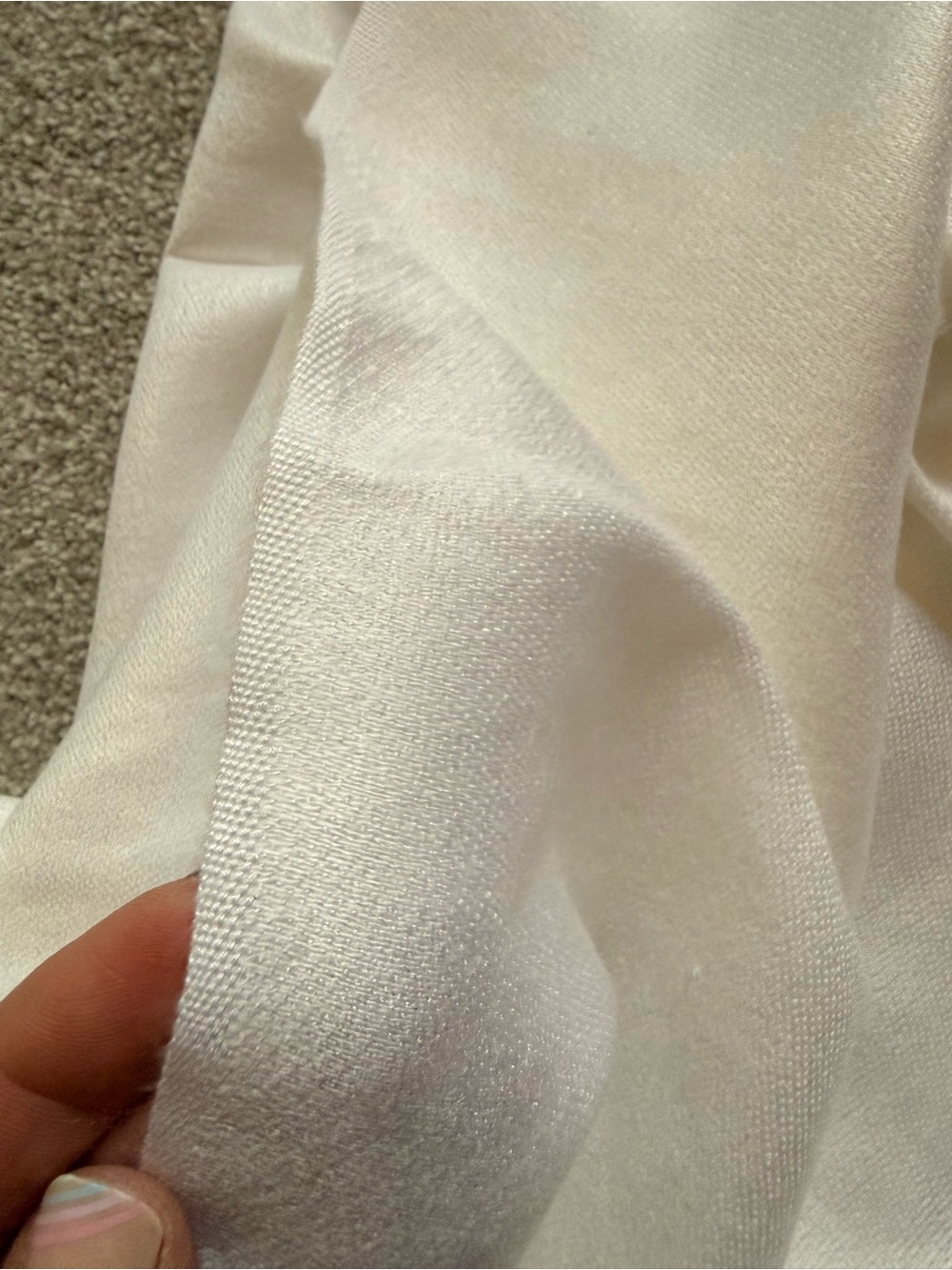 Silky White Fringe Pashmina Scarf - Picture 3 of 3